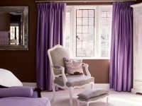 Fialové záclony v interiéru - 75 fotografií nápadů pro elegantní interiér