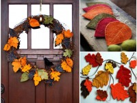 Crafts from leaves - (75 photos)