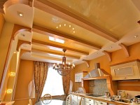 Ceiling in the kitchen - 50 photos of the best kitchen interiors