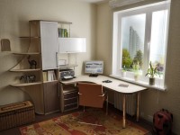 Sarok számítógépes asztal és szék ehhez: TOP 100 fotó a gyönyörű belsőépítészetből