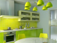 Green Kitchen - 55 foto idea untuk mengatur bahagian dalam dapur dengan warna hijau