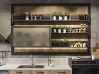 Open planken in de keuken: voor- en nadelen, fotovoorbeelden in het interieur van de keuken
