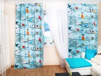 Blå gardiner - gode ideer for en harmonisk kombinasjon i interiøret (90 bilder)