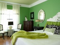 Grønt soverom - 75 stilige designbilder i en moderne stil