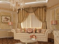 Cortinas de estilo clássico para a sala de estar - 75 fotos de idéias exclusivas