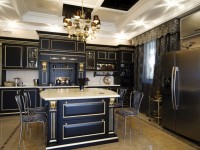 Black Kitchen - 100 ภาพถ่ายที่ดีที่สุดของแนวคิดการออกแบบห้องครัวสีดำและการผสมสี