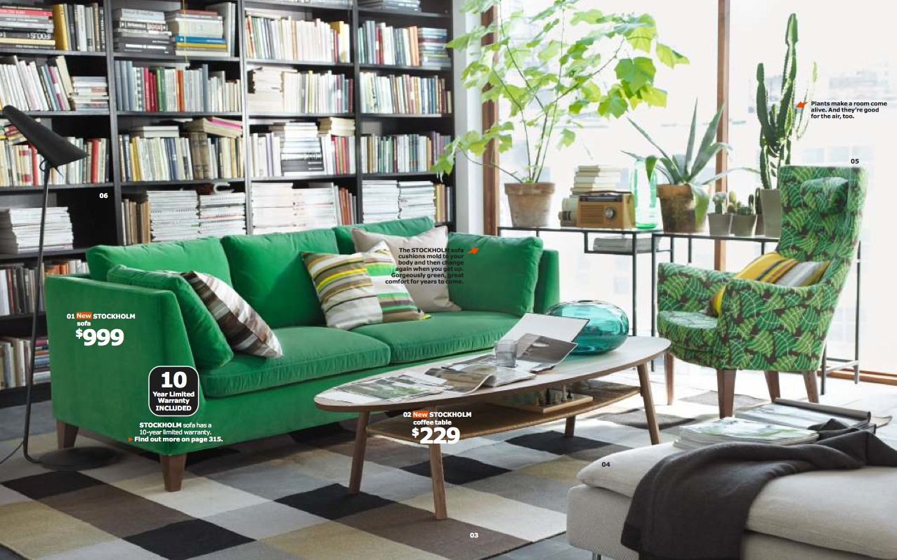 ikea-green-living-room