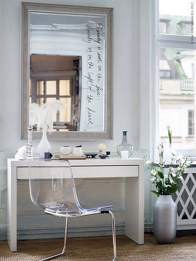 ikea-micke-desk-as-make-up-vanity-with-large-mirror-and-transparent-chair